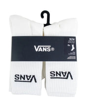 Vans Classic Crew strumpor i vitt, 6-pack, förpackningen framifrån