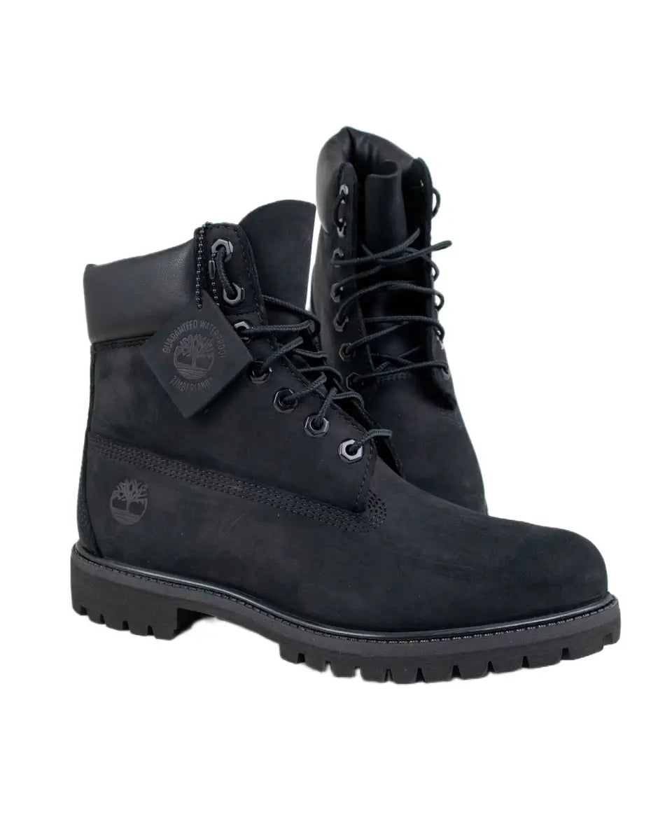 Timberland Premium 6-Inch känga i svart, snett framifrån