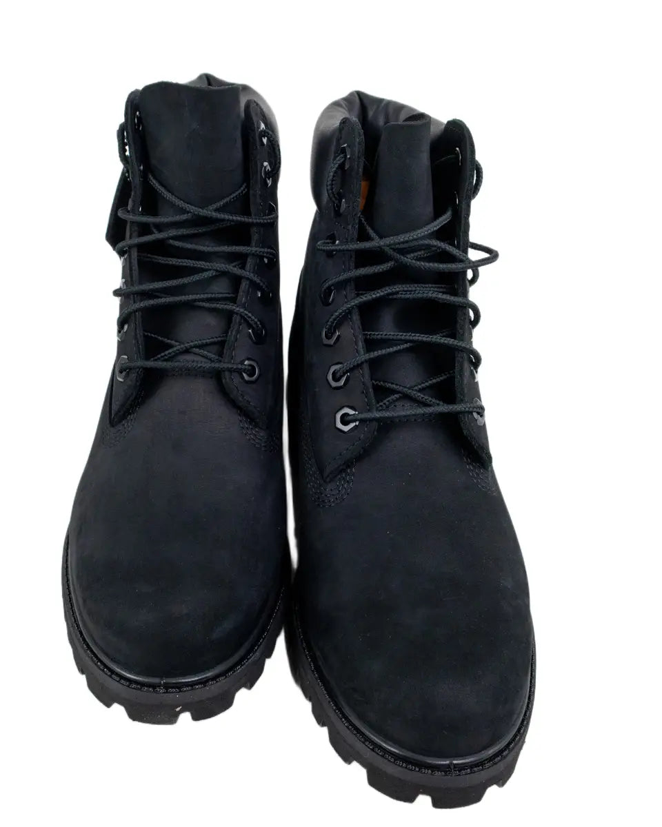 Timberland Premium 6-Inch känga i svart, paret snett ovanifrån