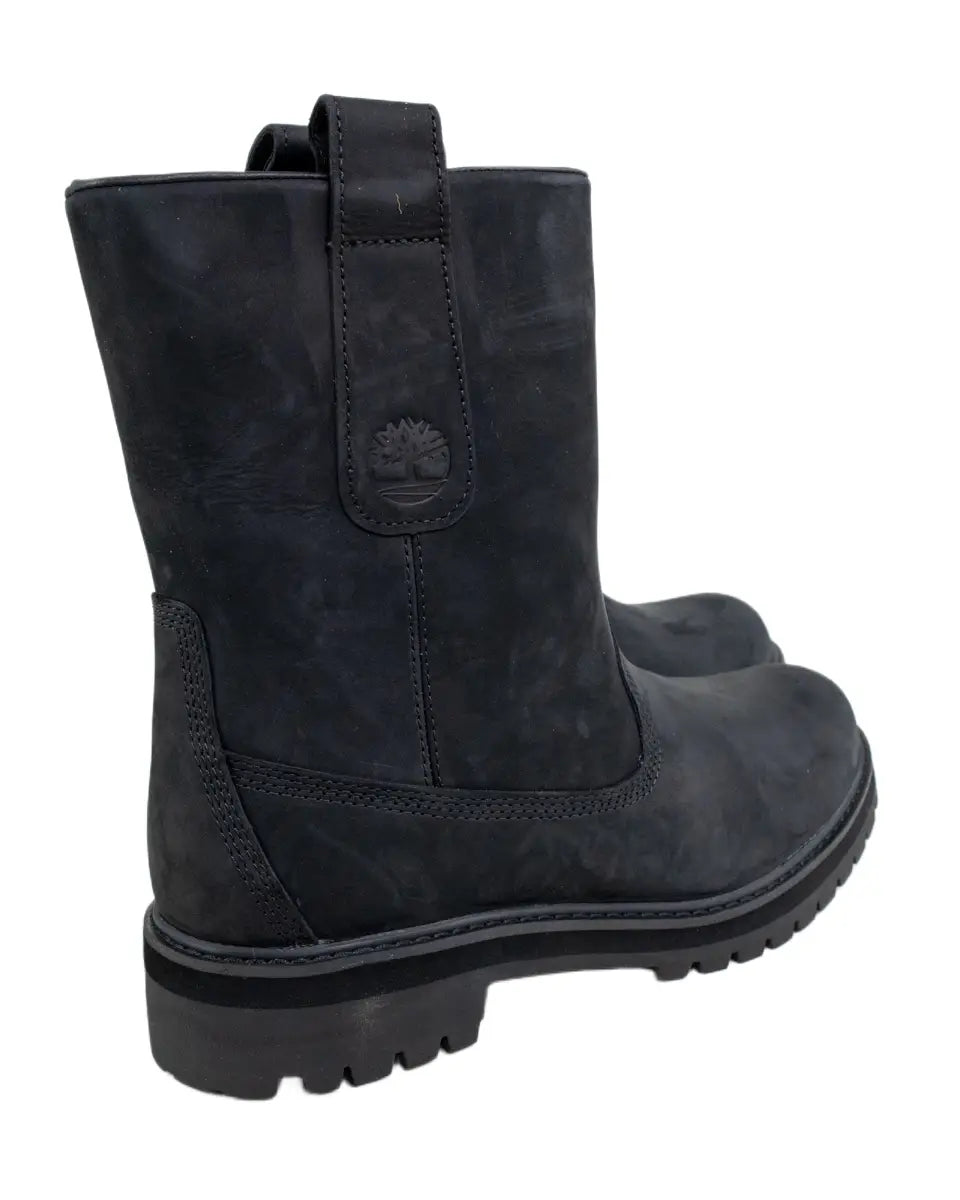 Timberland Heritage Mid Pull On känga i svart, en känga från sidan