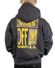 Vans Cut and Paste hoodie i svart, ryggtryck i gult med Off The Wall-collage