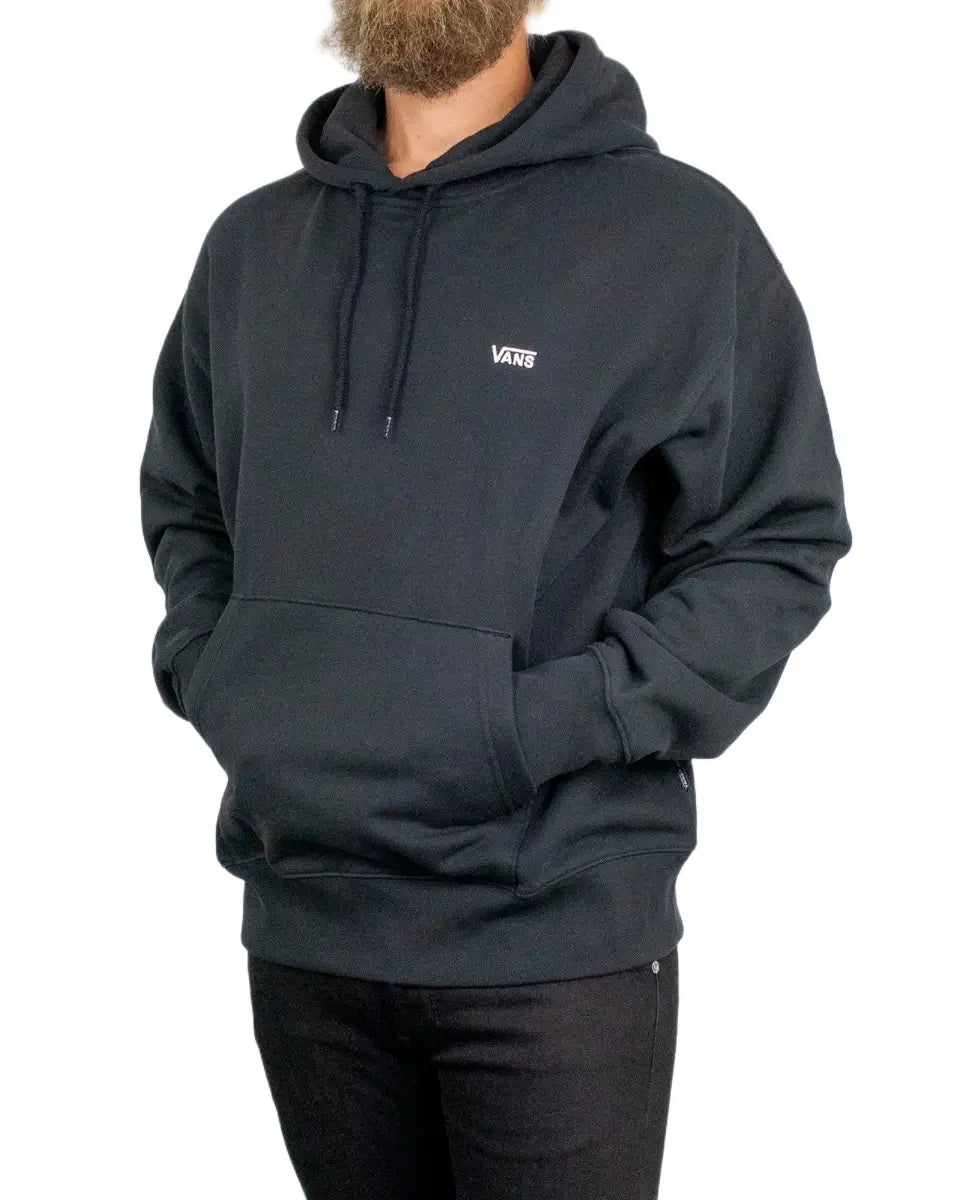 Vans Left Chest II hoodie i svart, framsida med huva och dragsko