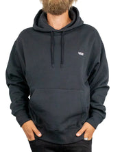 Vans Left Chest II hoodie i svart, närbild på bröstloggan