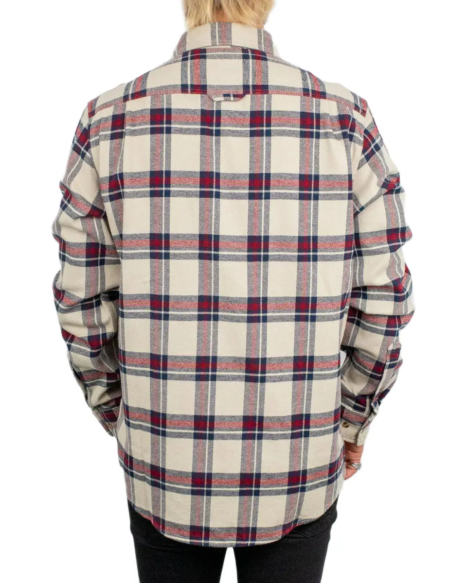 Fjällräven Övik Heavy Flannel flanellskjorta, baksida i benvit ruta