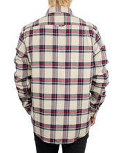 Fjällräven Övik Heavy Flannel flanellskjorta, baksida i benvit ruta