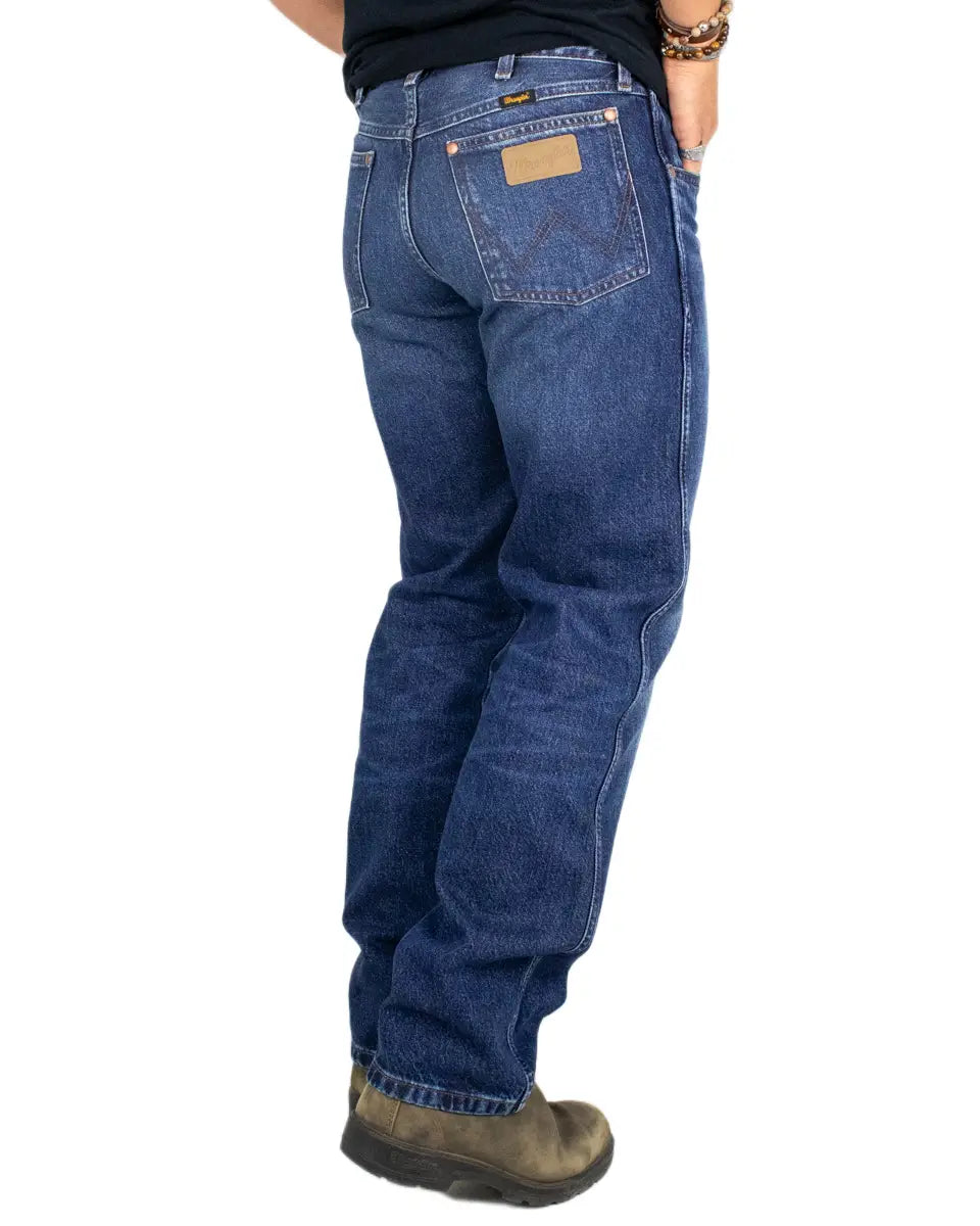 Wrangler 13MWZ jeans, baksida med W-söm och märkeslapp