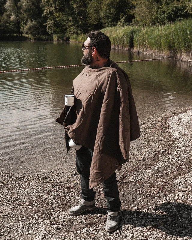 Pike Brothers - 1965 Survival Blanket vaxad filt - Khaki