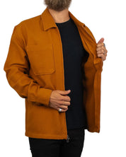 Brixton - Flanellskjorta med Dragkedja - Union Zip - Brun