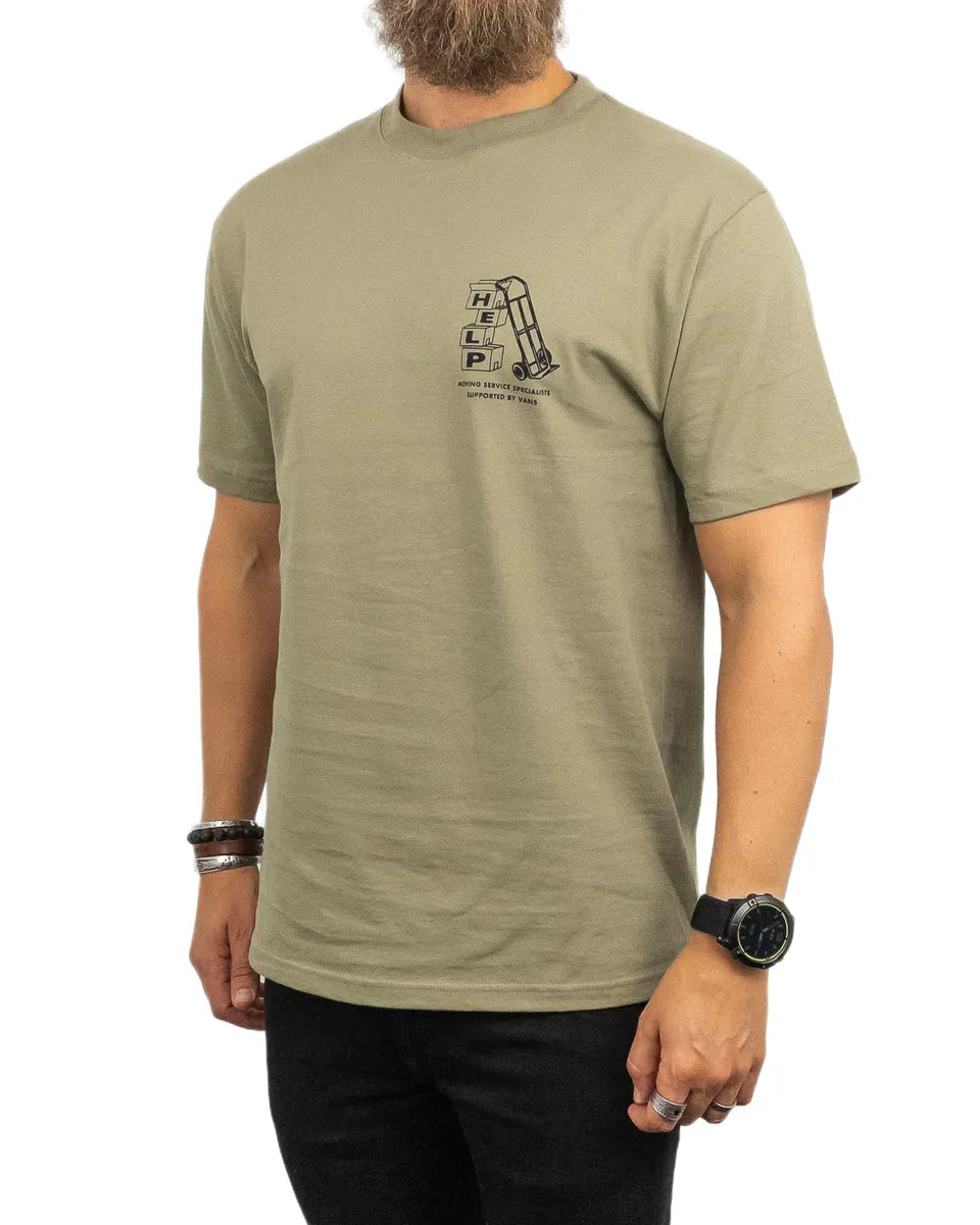 Vans  - T-Shirt Help - Moving Co - Grön