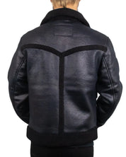 Wrangler - Skinnjacka Sherpafodrad - Shearling - Svart