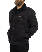 Wrangler - Jeansjacka Sherpa Fodrad - Svart
