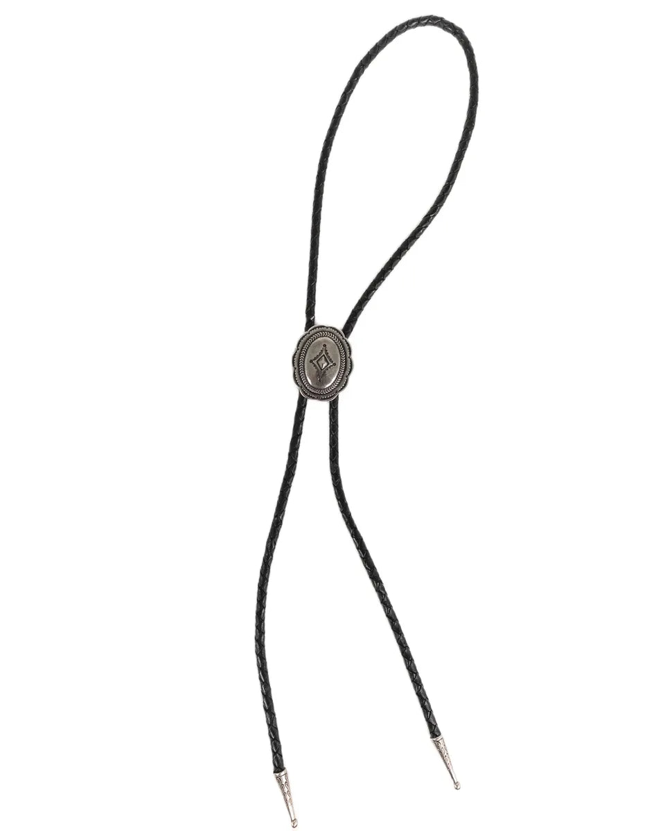 Nudie - Cowboy slips i Läder - Nisse Bolo Tie - Svart