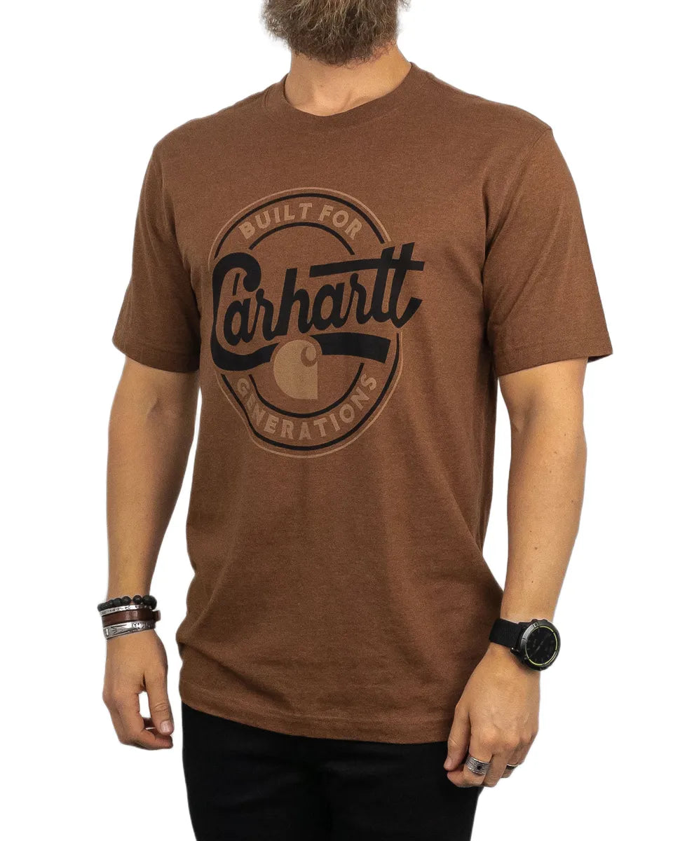 Carhartt - T-Shirt Built for Generations - Script Graphic - Brun
