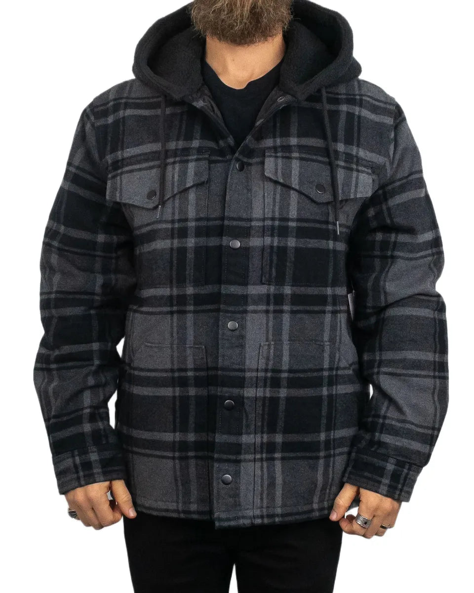 Vans - Jacka - Fodrad Skjorta - Piedmont - Svart/Grå