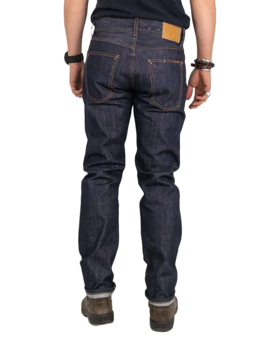 Nudie - Jeans - Gritty Jackson - Dry Old Otvättade Jeans - Blå