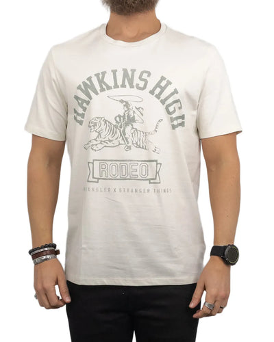 Wrangler X Stranger Things - T-Shirt - Hawkins High  - Beige
