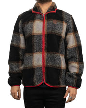 Brixton - Fleeceströja rutig - Buffalo Plaid Sherpa - Svart