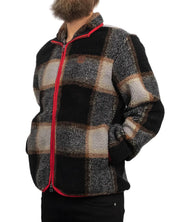 Brixton - Fleeceströja rutig - Buffalo Plaid Sherpa - Svart