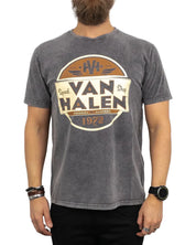 Band Tee - T-Shirt - Van Halen - Speed Shop 1972 - Tvättad Grå