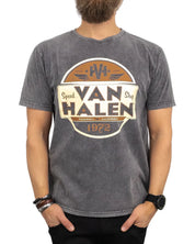 Band Tee - T-Shirt - Van Halen - Speed Shop 1972 - Tvättad Grå