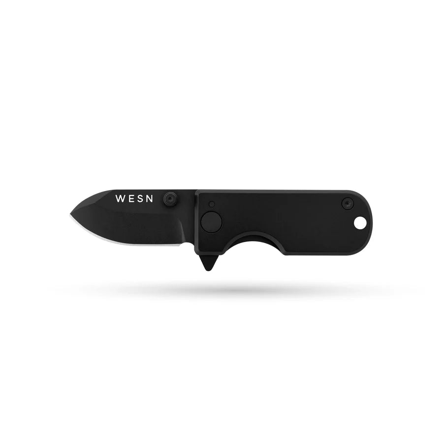 WESN Microblade fickkniv i svart, öppen