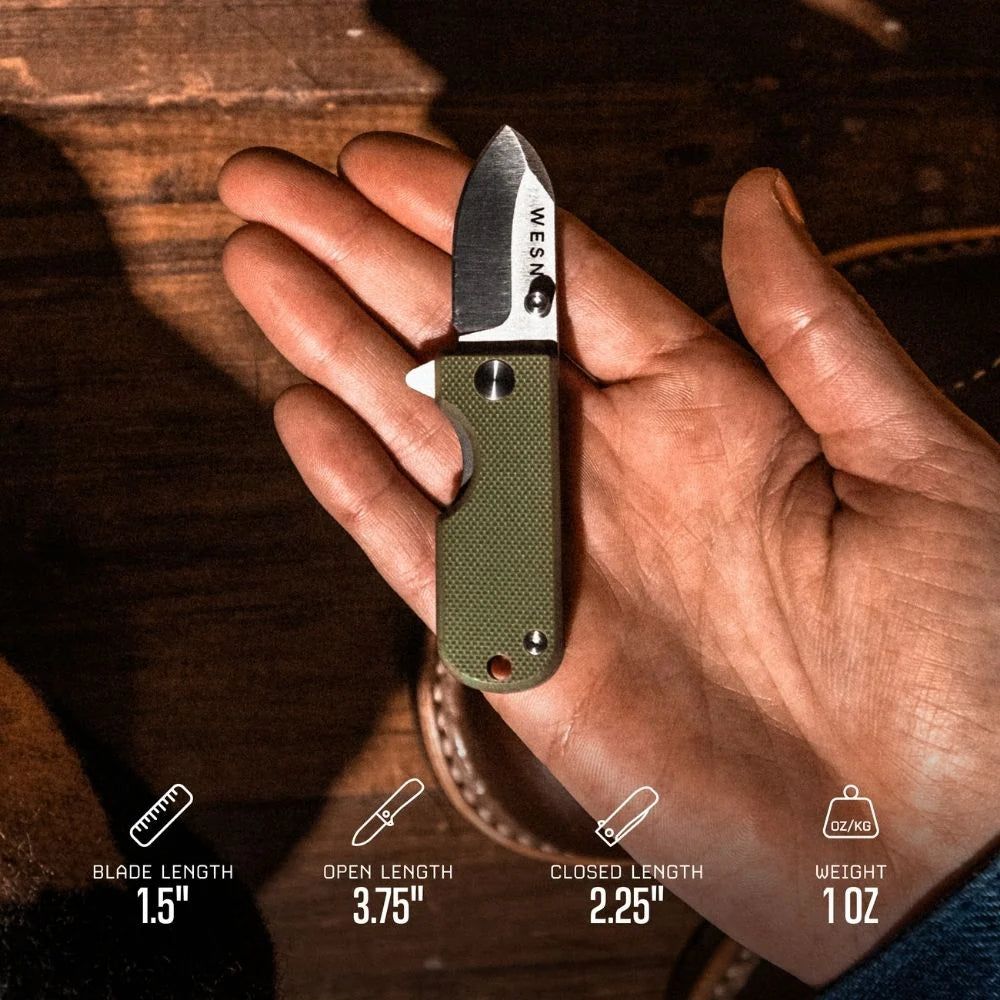 WESN Microblade fickkniv i grönt, produktbild 3