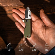 WESN Microblade fickkniv i grönt, produktbild 3