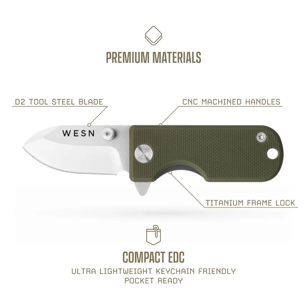 WESN Microblade fickkniv i grönt, produktbild 5