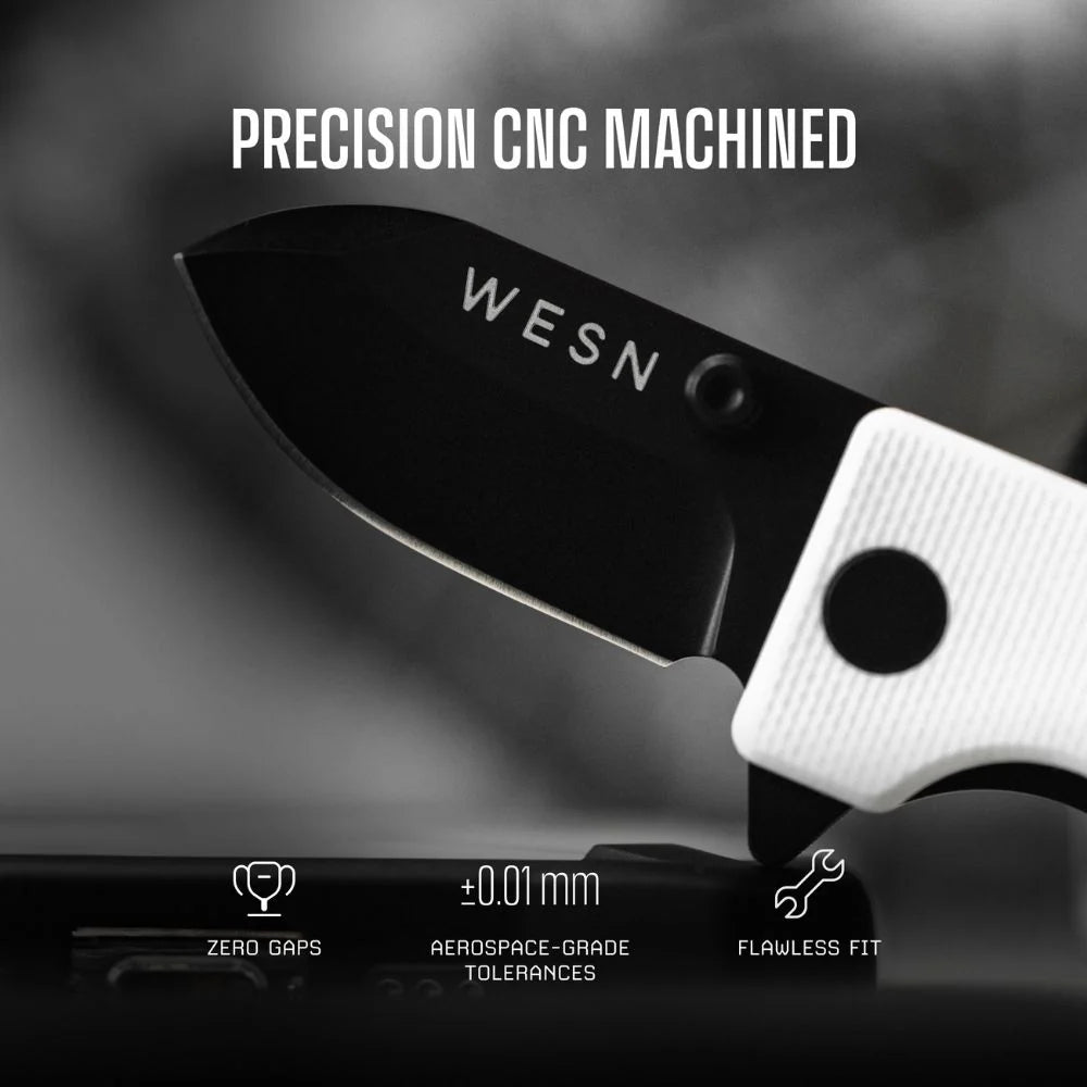 WESN Microblade fickkniv i vit, sidovy