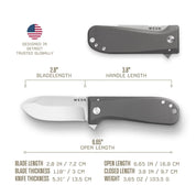 WESN Allman fickkniv i titan, detaljbild