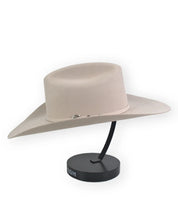 Ariat 3X Western cowboyhatt i beige ullfilt, från sidan med brett brätte