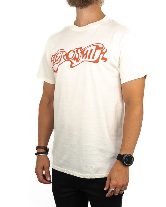 Band Tee - Aerosmith T-Shirt - Classic Logo - Natural - jhstore.se