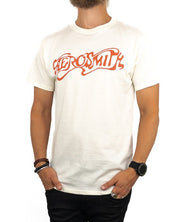 Band Tee - Aerosmith T-Shirt - Classic Logo - Natural - jhstore.se