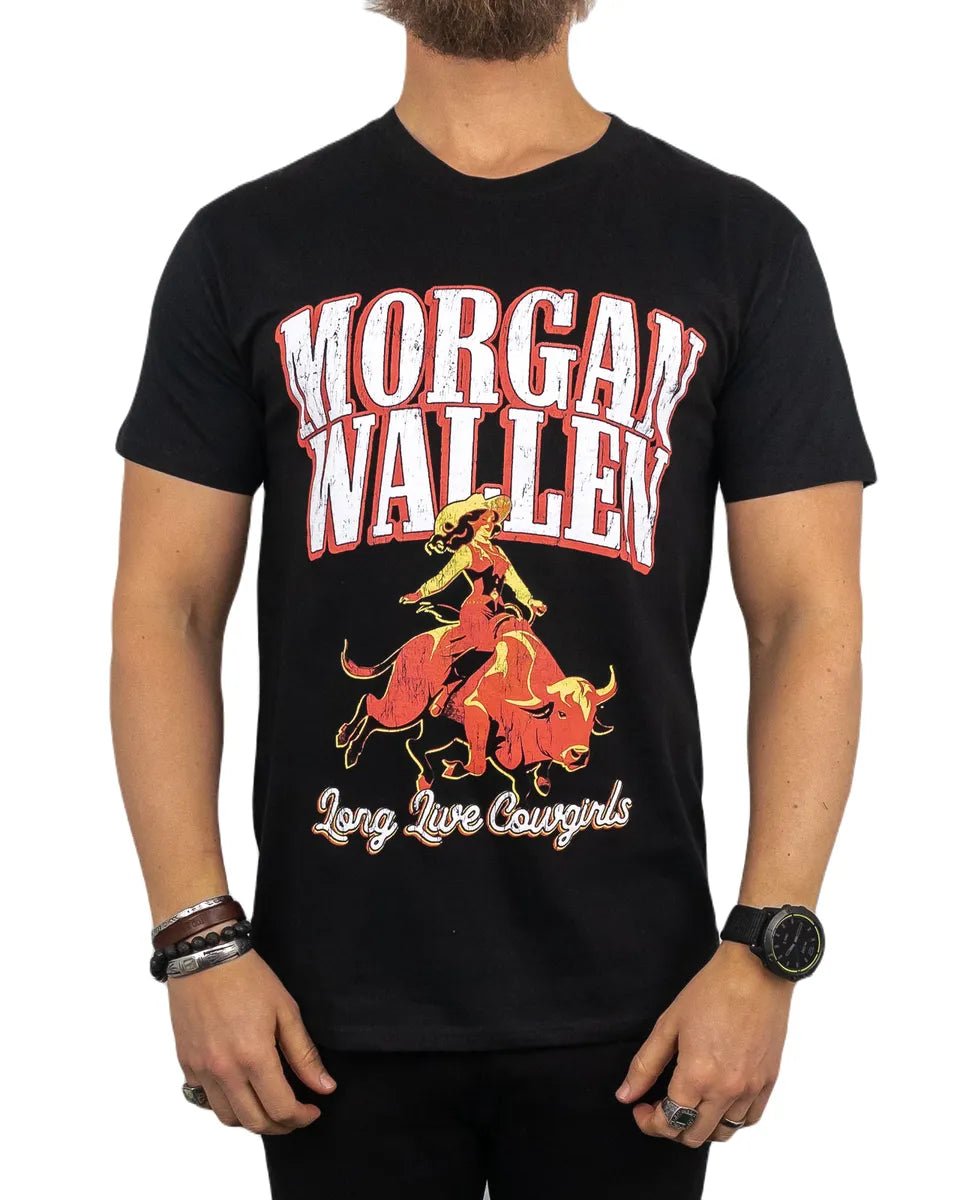 Band Tee - Morgan Wallen - Long Live Cowgirls - Svart - jhstore.se