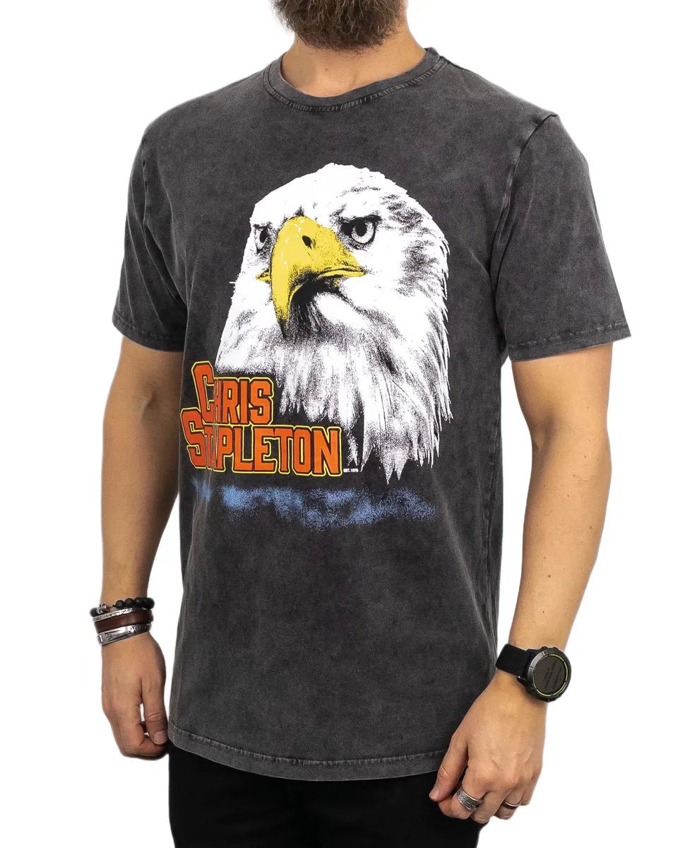 Band Tee - T-Shirt - Chris Stapleton - Eagle - Tvättad Grå - jhstore.se