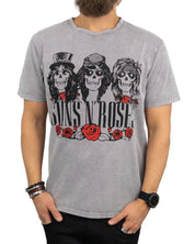 Band Tee - T-Shirt - Guns N' Roses - Hell Group Skulls - Grå - jhstore.se
