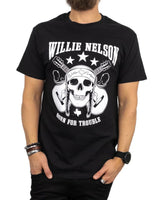Band Tee - T-Shirt - Willie Nelson - Skull Guitar - Black