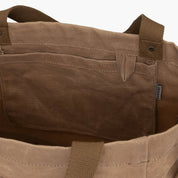 Barebones - Tote marknadsväska - Neelum - Vaxad Canvas - Khaki - jhstore.se