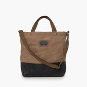 Barebones - Tote marknadsväska - Neelum - Vaxad Canvas - Khaki - jhstore.se