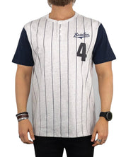 Brixton - Baseboll Jersey - T-Shirt - Randig - Grå - jhstore.se