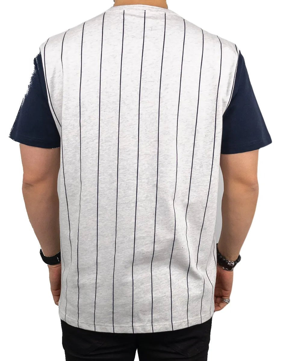 Brixton - Baseboll Jersey - T-Shirt - Randig - Grå - jhstore.se