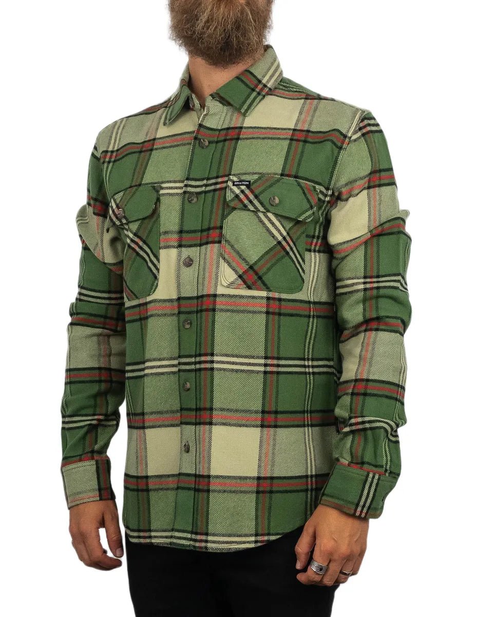 Brixton - Flanellskjorta - Bowery - Grön - jhstore.se