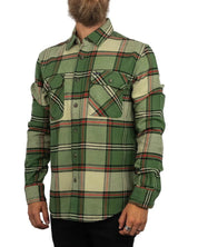 Brixton - Flanellskjorta - Bowery - Grön - jhstore.se