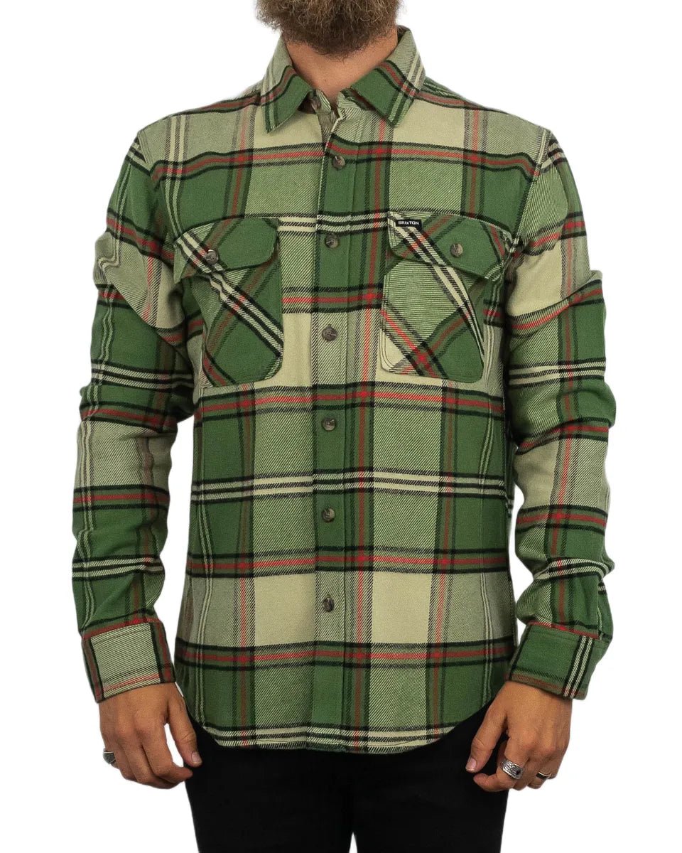 Brixton - Flanellskjorta - Bowery - Grön - jhstore.se