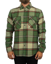 Brixton - Flanellskjorta - Bowery - Grön - jhstore.se