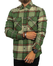 Brixton - Flanellskjorta - Bowery - Grön - jhstore.se