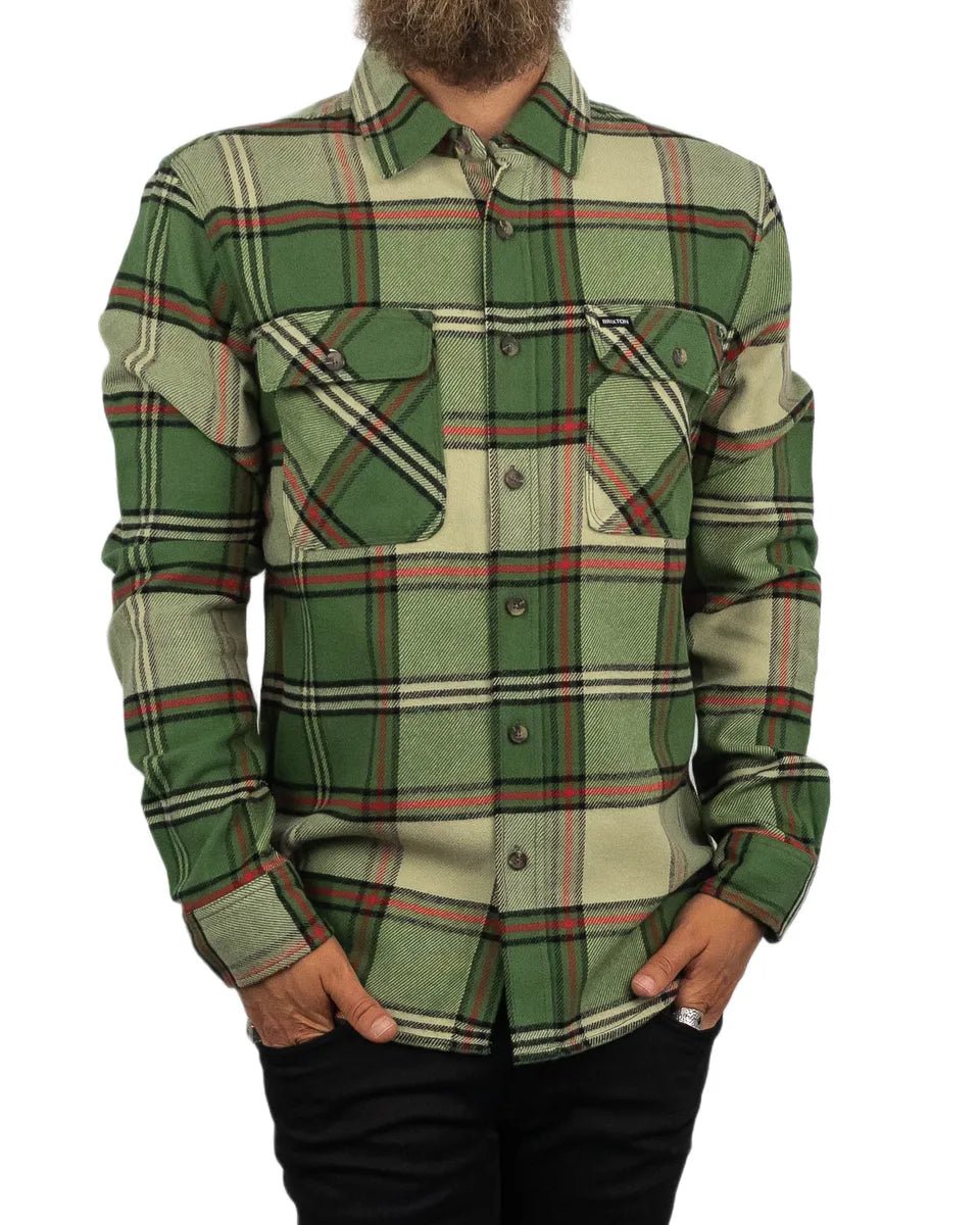 Brixton - Flanellskjorta - Bowery - Grön - jhstore.se