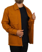 Brixton - Flanellskjorta med Dragkedja - Union Zip - Brun - jhstore.se