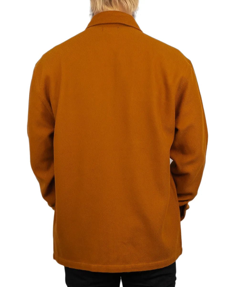 Brixton - Flanellskjorta med Dragkedja - Union Zip - Brun - jhstore.se