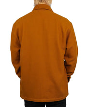 Brixton - Flanellskjorta med Dragkedja - Union Zip - Brun - jhstore.se